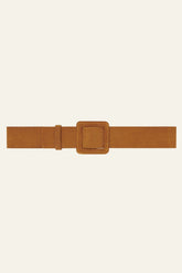 Square Buckle Belt Belt Marron