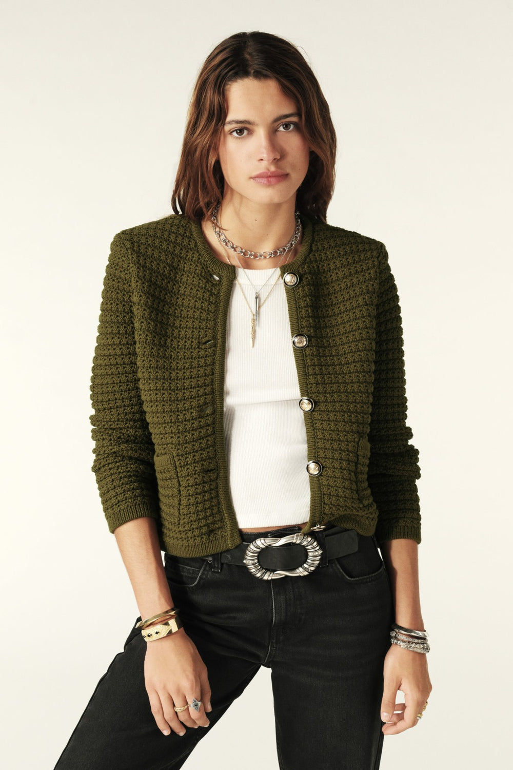 Cardigan Gaspard Kaki