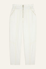 High-Waisted Trousers Omny Ecru