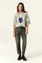 Straight-Leg Jeans Elly Gris