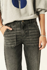 Straight-Leg Jeans Elly Gris