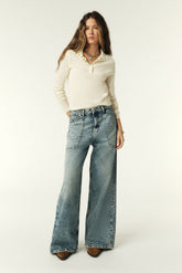 Blue Wide-Leg Jeans Mellou Blue