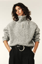 Zip-Neck Jumper Baltan Gris