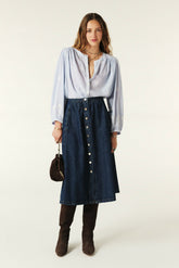 Denim Midi Skirt Cowie Marine
