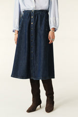 Denim Midi Skirt Cowie Marine