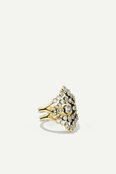 Ring With Zircons Ring Gold