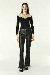 High-Waisted Trousers Queenie Noir