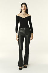 High-Waisted Trousers Queenie Noir