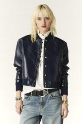 Ribbed Jacket Moon Marine