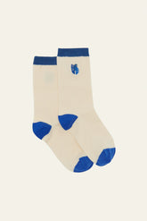 Embroidered Socks Samantha Blue
