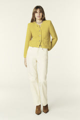 Decorative Knit Cardigan Gaspard Jaune