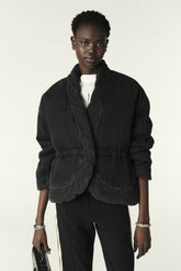 Quilted Denim Jacket Caly Noir