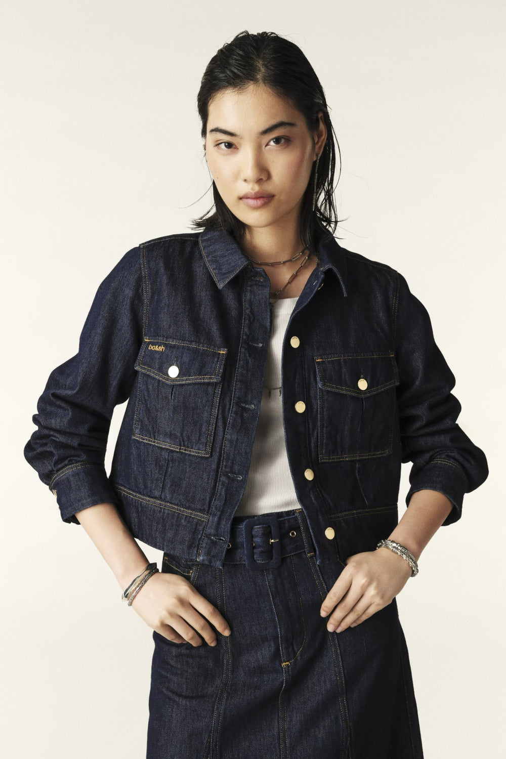 Cropped Straight Jacket Delia Marine