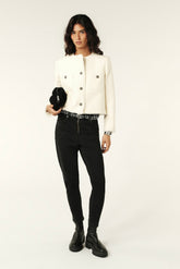 Frayed Jacket Mera Ecru