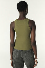 Sleeveless T-Shirt Cynda Kaki