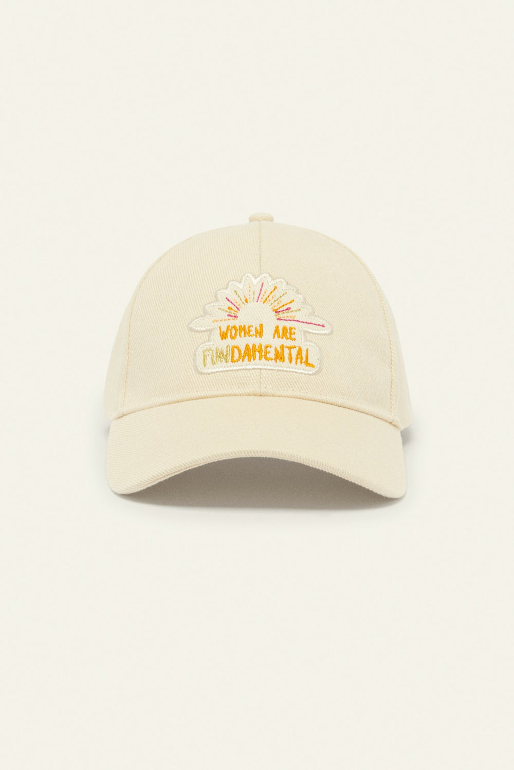 Embroidered Cap Hunny Ecru