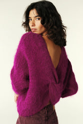 Jumper With Twisted Back Fill Rose