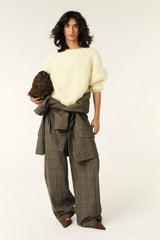 Jumper With Twisted Back Fill Blanc