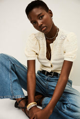 Short-Sleeve Vest Vinat Ecru