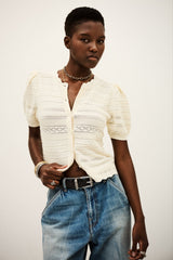Short-Sleeve Vest Vinat Ecru