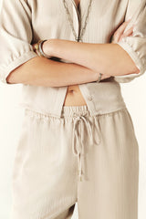 Elasticated Waist Trousers Issy Ecru