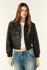 Leather Jacket Utica Marron