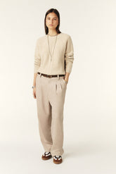 Straight-Leg Trousers Degree Ecru