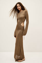 Dress Drapa Marron