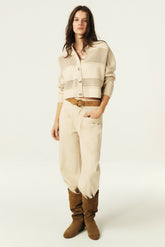 Long-Sleeved Cardigan Val Ecru