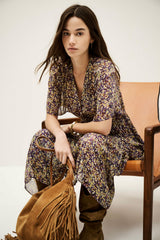 Short-Sleeved Dress Lariol Violet