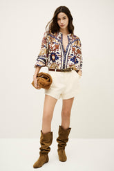 Loose-Fit Shorts Roma Ecru