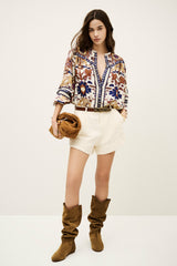 Loose-Fit Shorts Roma Ecru