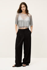 Short-Sleeved Pullover Mate Silver