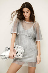 Short Dress Metalia Silver