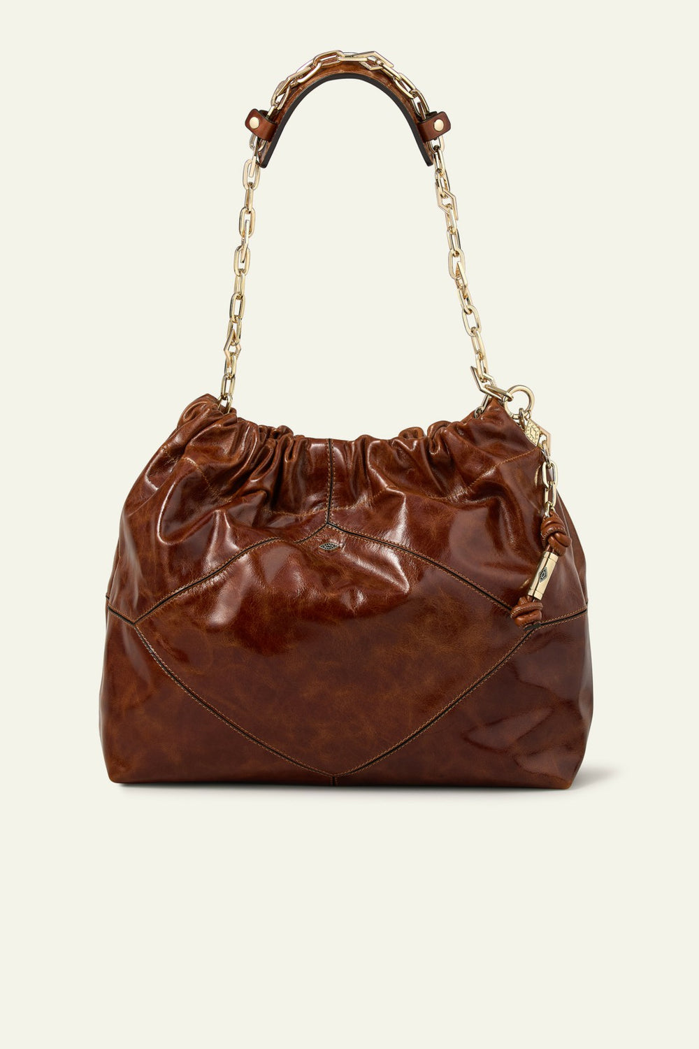 Leather Tote Bag June Marron