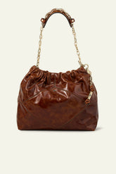 Leather Tote Bag June Marron