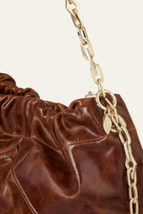 Leather Tote Bag June Marron