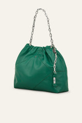 Leather Tote Bag June Green