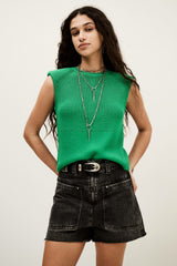 Sleeveless Top Esma Vert
