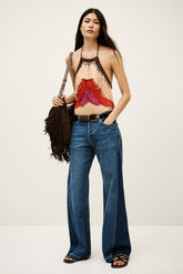 Striped Fringed Top Ammala Multi