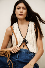Knitted Cardigan Samia Ecru