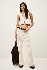 Wide-Leg Trousers Silvio Ecru