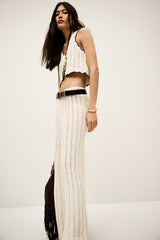 Wide-Leg Trousers Silvio Ecru