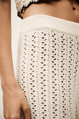 Wide-Leg Trousers Silvio Ecru