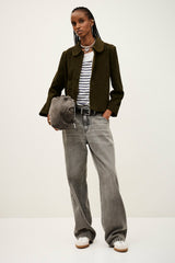 Straight-Cut Jacket Milas Kaki