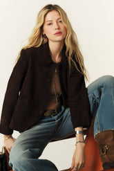 Straight-Cut Jacket Milas Chocolat