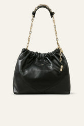 Leather Tote Bag June Noir