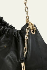 Leather Tote Bag June Noir