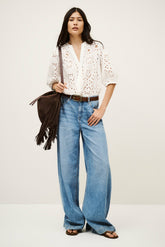 Broderie Anglaise Shirt Beatrice Ecru