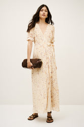 Wrap Maxi Dress Kris Ecru